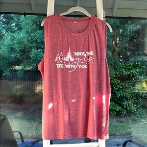 Disney Pink Sleeveless Muscle Tee
